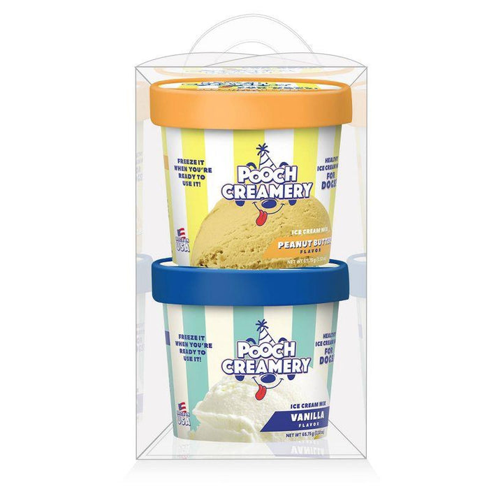 Pooch Creamery Vanilla & Peanut Butter Flavor Ice Cream Mix Dog Treats, 4.64 Oz., Pack of 2