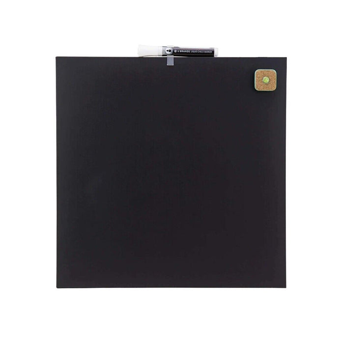 U Brands Square Frameless Black Magnetic Chalk Board 14 x 14