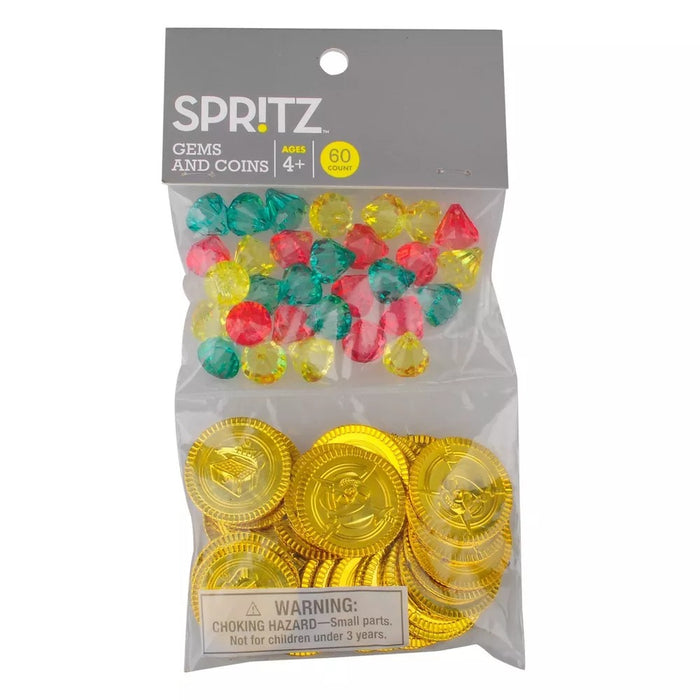 60ct Pirate Cove Bag of Diamond Gems and Coins Party Favors - Spritz™