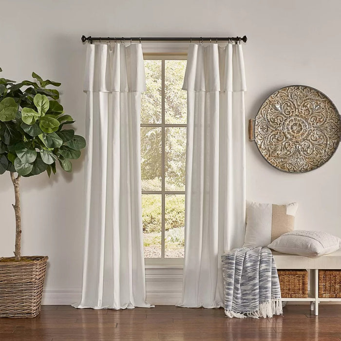 1pc 50"x84" Light Filtering Drop Cloth Window Curtain Panel Off White - Mercantile
