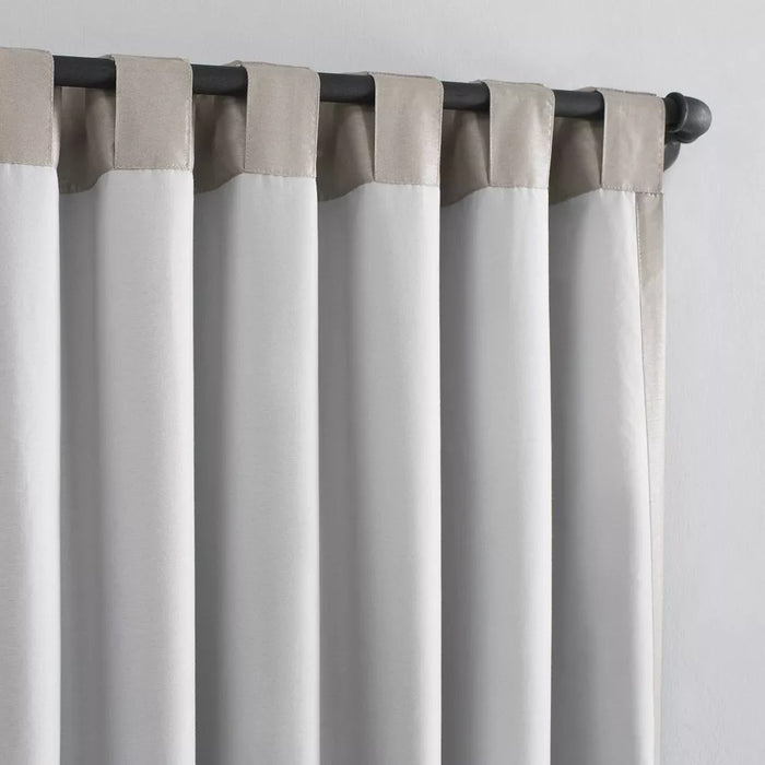 84"x50" Evelina Faux Dupioni Silk Thermal Extreme 100% Blackout Back Tab Curtain Panel - Sun Zero