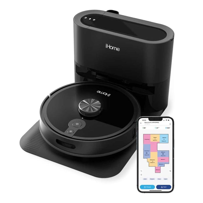 iHome AutoVac Nova S1 Pro Self Empty Robot Vacuum, LIDAR Mapping, 150 Min Runtime, Strong Suction, N Open Box