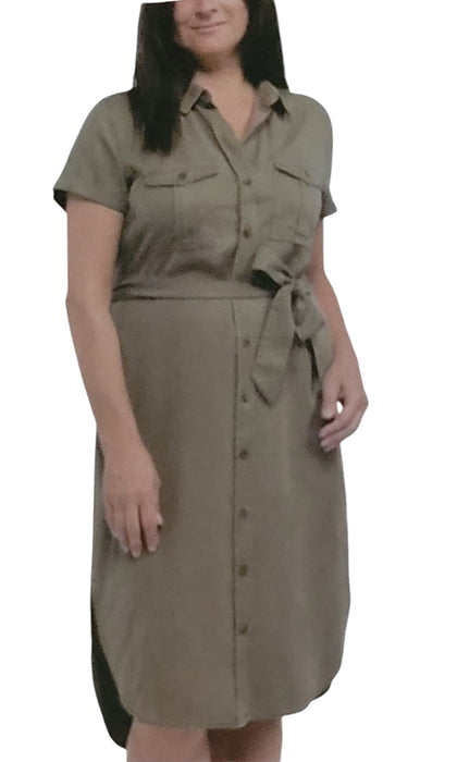 Teddi Rose Women S Tencel Shirt Dress (Large) 2B