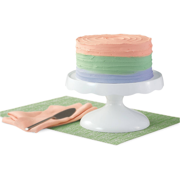 Wilton 2-in-1 Pedestal Cake Stand and Serving Plate, 10-Inch Round Stand Open Box