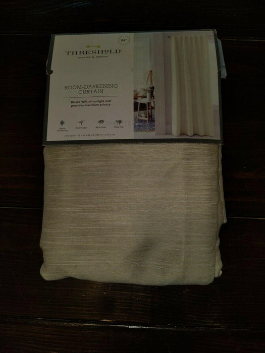 Threshold Room Darkening Window Curtain Panel - ivory 52"x84"