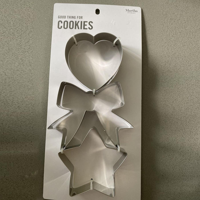 Martha Stewart Collection Cookie Cutters, Set of 3, Stainless Steel