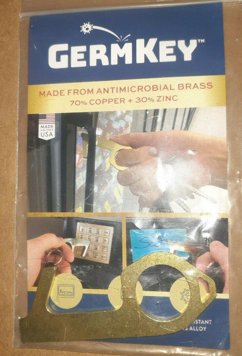 GermKey Brass No Touch Hand Tool Germ Key USA