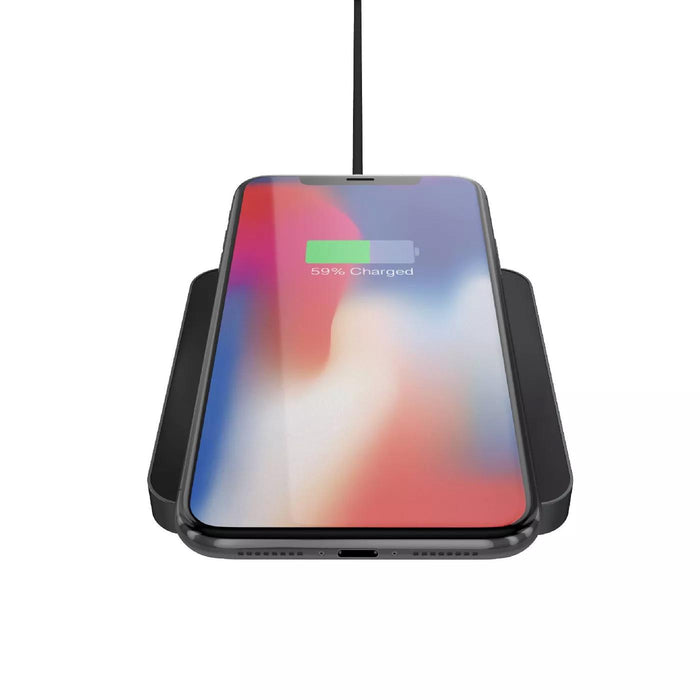 Just Wireless 10W Qi Wireless Charging Pad with 4ft TPU Charging Cable - Black Open Box