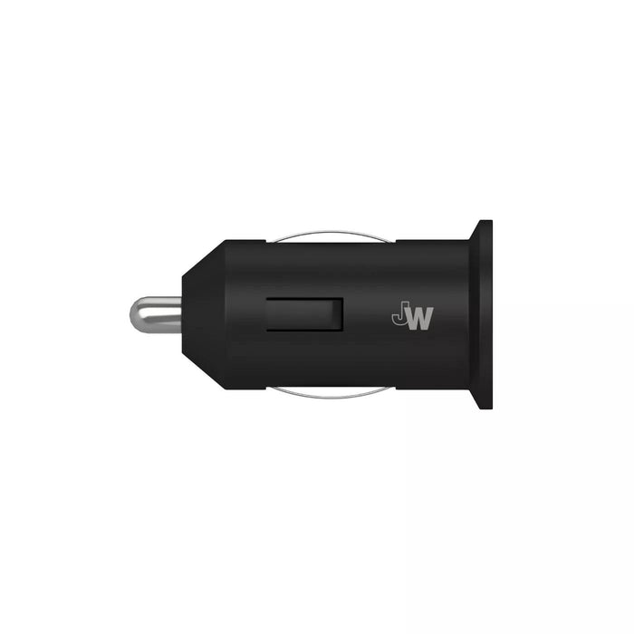 Just Wireless 2.4A/12W 1-Port USB-A Car Charger with 6ft TPU USB-C to USB-A Cable - Black Open Box