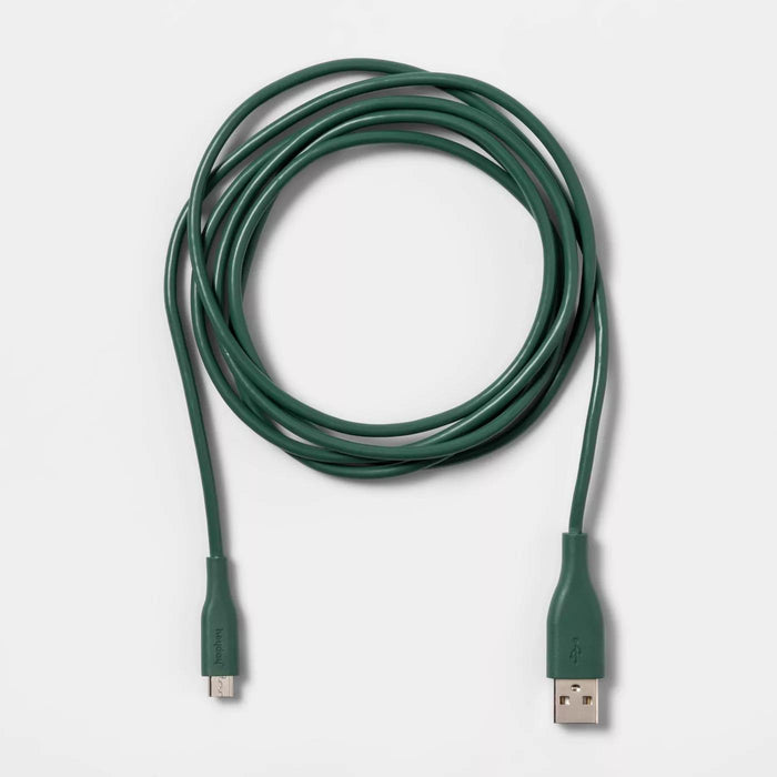 Heyday 6' USB-a Mirco Cable - Evergreen Open Box