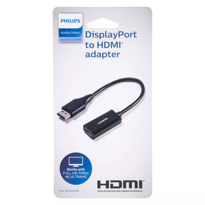 Philips DisplayPort-to-HDMI Adapter - Black, SWV9200G/27-U1 Open box