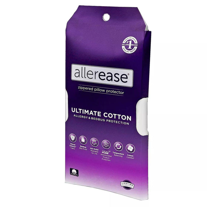 Ultimate Cotton Pillow Protector AllerEase - King Open Box
