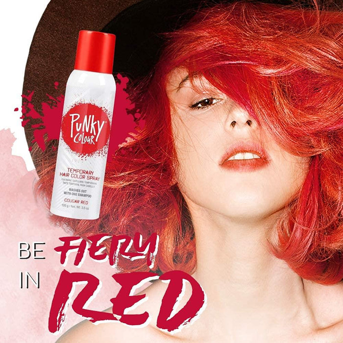 Punky Colour Temporary Hair Color Spray, Cougar Red, 3.5 Oz