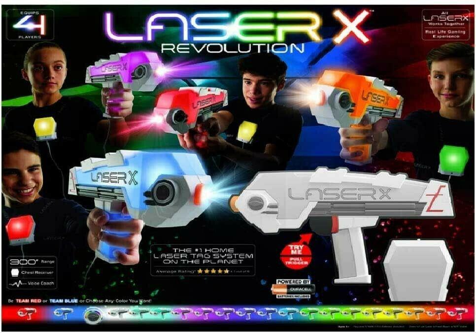Laser X Revolution 4 Blaster Laser Toy Game 4 Player Laser Gaming Open Box