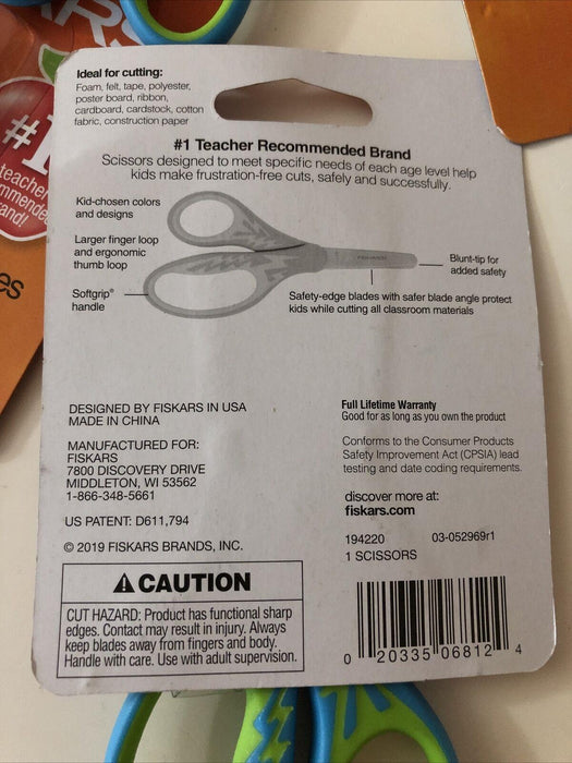 Fiskars Blunt-Tip Safety Edge Blades Kids Scissors
