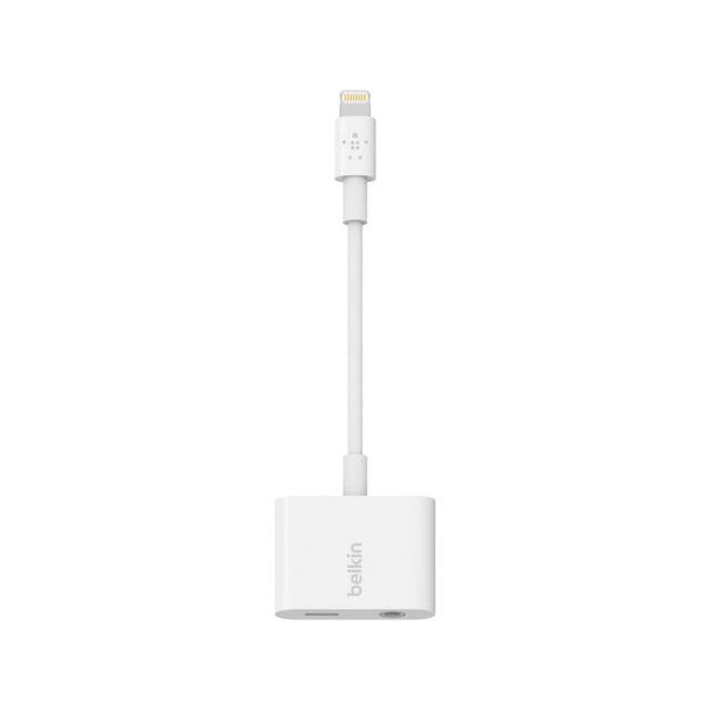 Belkin RockStar 3.5mm Audio Aux with Port Charge Adapter – White Open Box