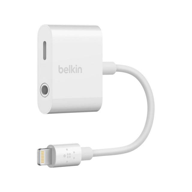 Belkin RockStar 3.5mm Audio Aux with Port Charge Adapter – White Open Box