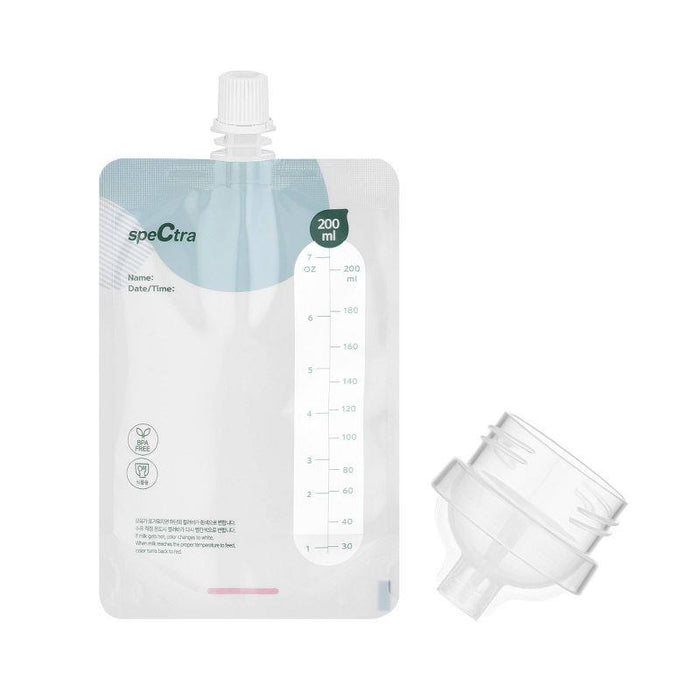 Spectra Simple Store Breast Milk Collection Storage Bags with Bottle Connector - 10ct