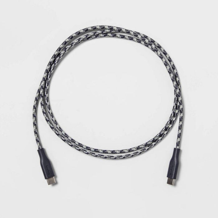 Heyday 4' USB-C to USB-C Braided Cable - Night Blue