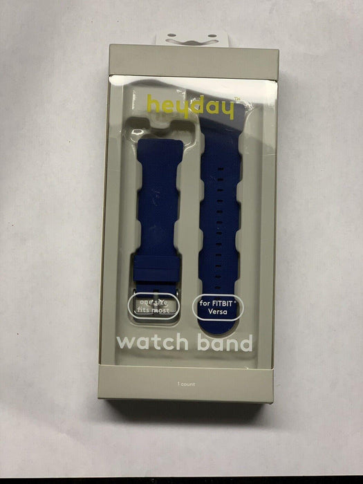 Heyday Silicone Watch Band for FITBIT Versa - Navy Blue