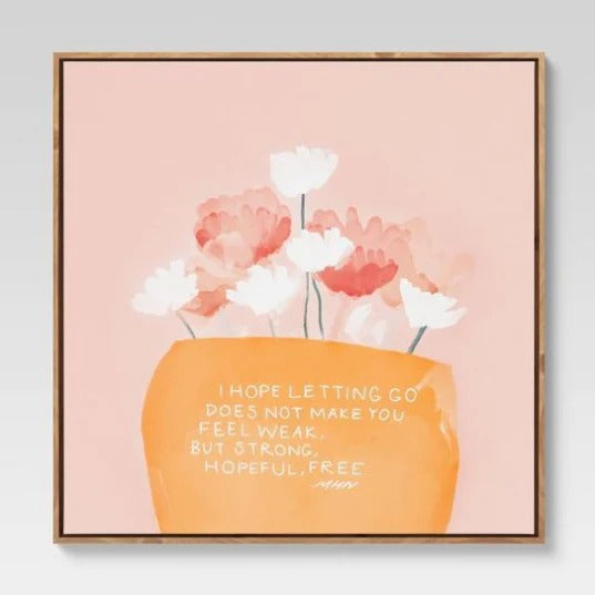 25" X 25" Bouquet Quote by Morgan Harper Nichols Framed Wall Canvas