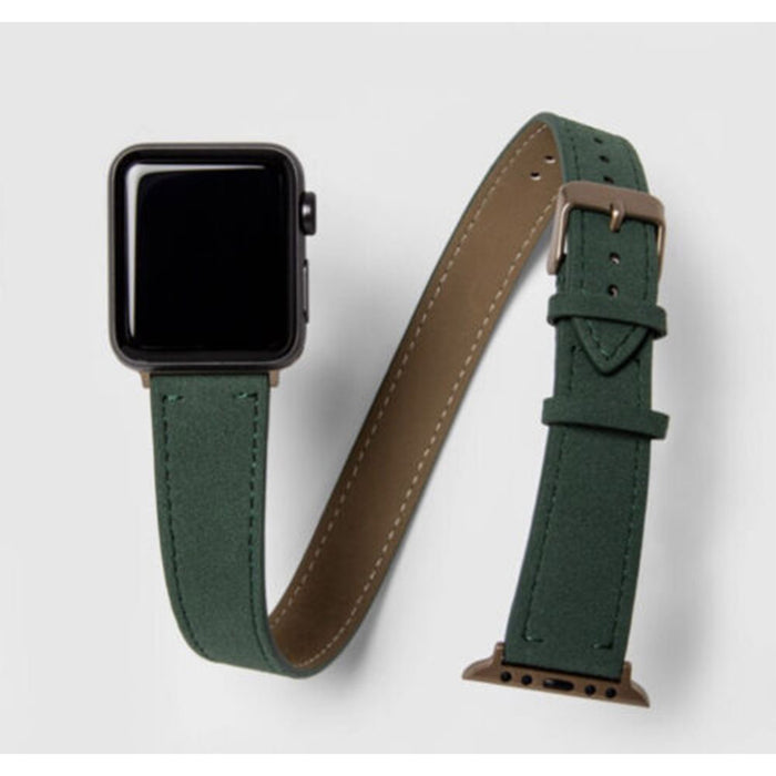 Heyday Apple Watch Double Wrap Band 38/40mm - Green Suede Open Box