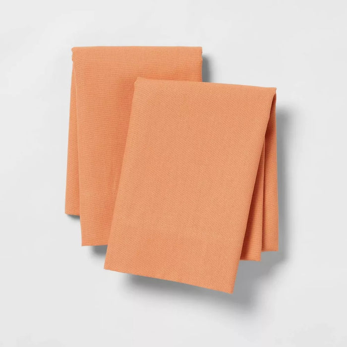 Standard Easy Care Solid Pillowcase Set Orange - Room Essentials™