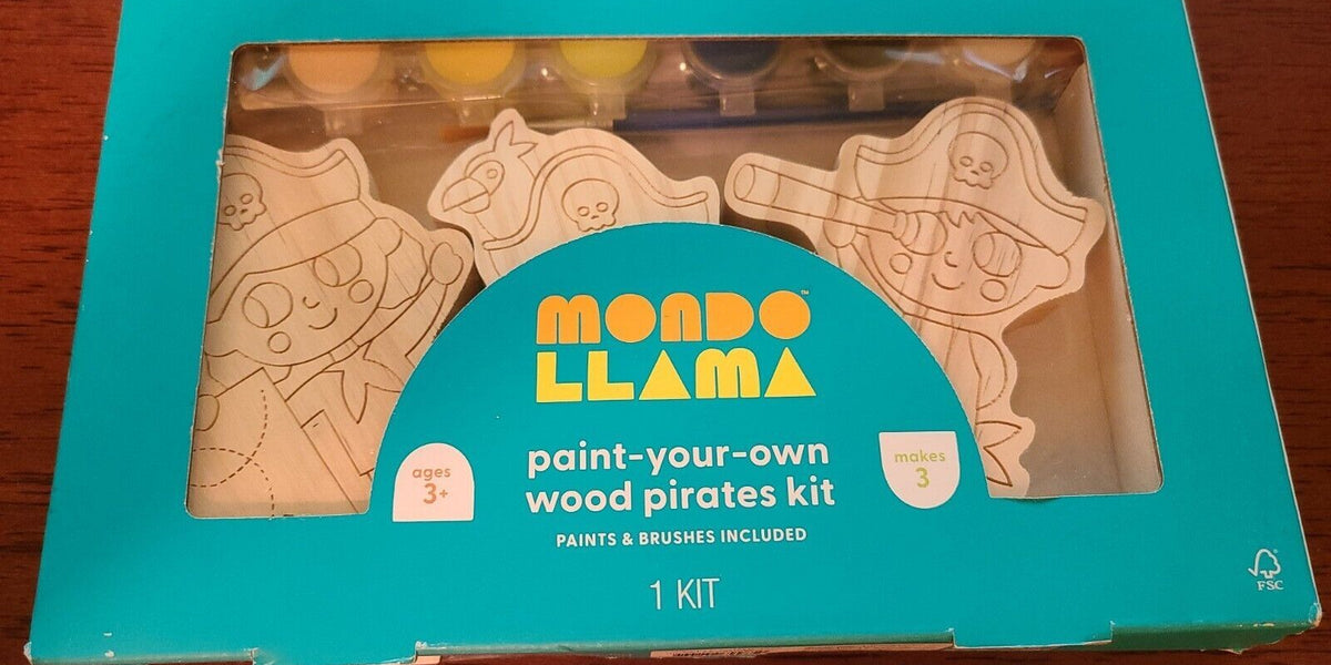 Paint-Your-Own Wood Ocean Scene Kit - Mondo Llama 