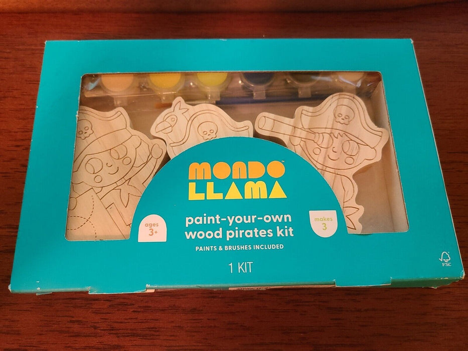 3pk Paint-Your-Own Wood Pirates Set - Mondo Llama™