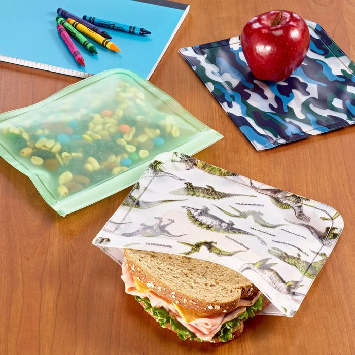 Fit & Fresh Boys' Peva 3pk Sandwich Bag