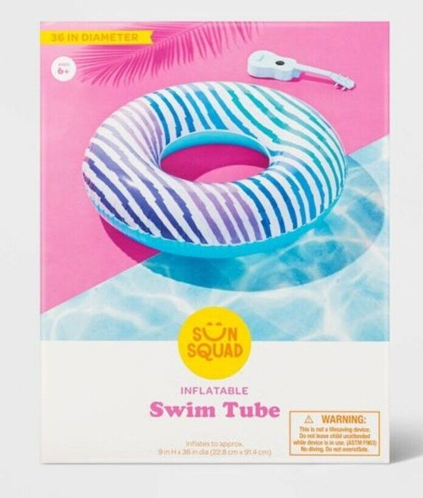 Blue Striped Ring Tube - Sun Squad