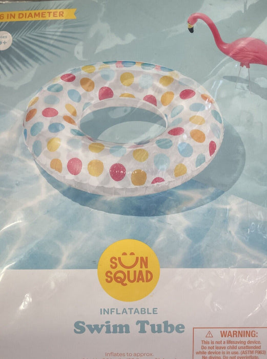 Inflatable floating Dot Ring Swim Tube - Sun Squad