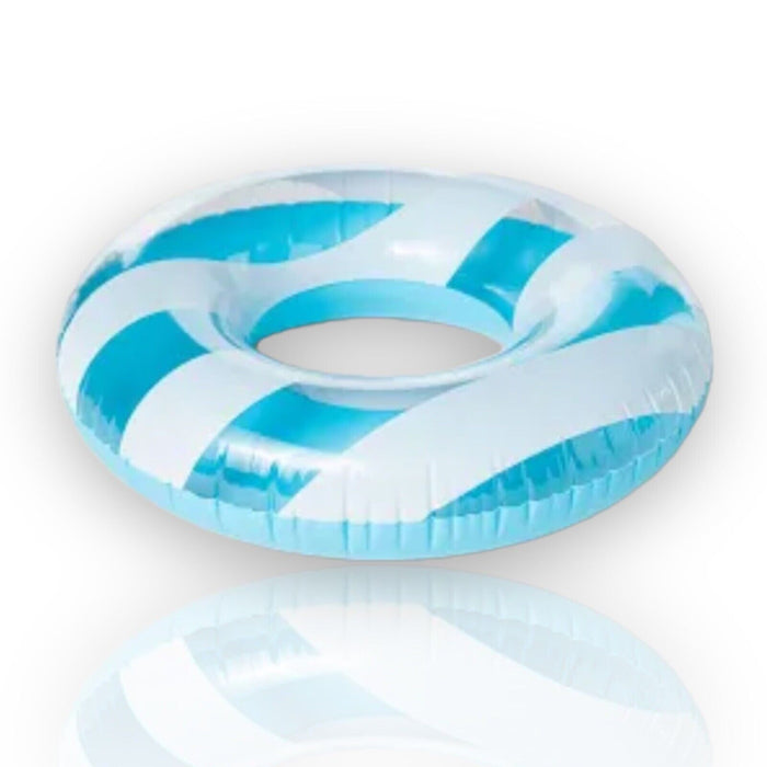 Sun Squad 31 Inches Diameter Inflatable Swim Tube Light Blue w/Stripes 9x31 In