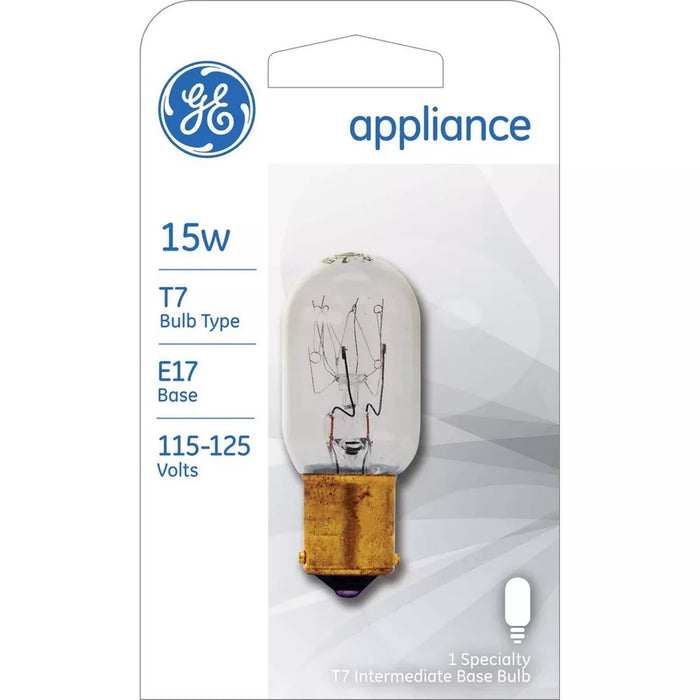 GE 15-Watt Appliance T7 Intermediate E17 Base Light Bulb
