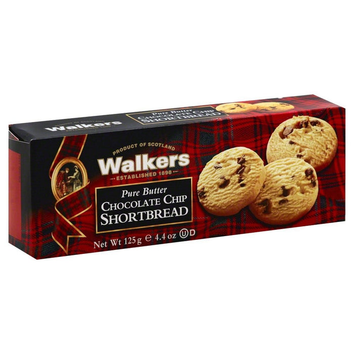 Walkers Pure Butter Shortbread Cookies, Chocolate Chip, 4.4 Oz