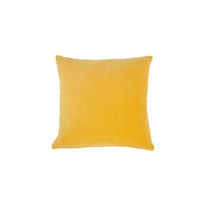 16"x16" Solid Velvet Lifestyles Square Throw Pillow Yellow - Mina Victory