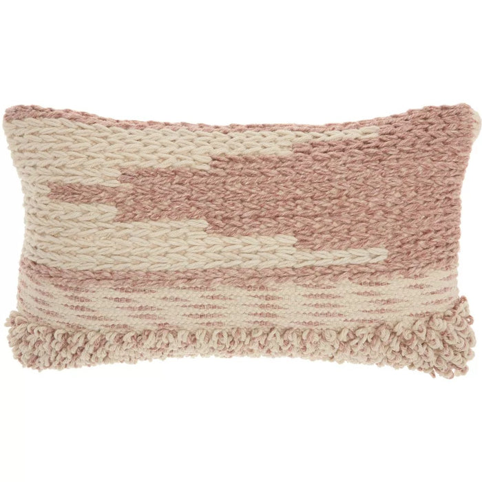 Texture Gradient Lumbar Throw Pillow Blush - Mina Victory