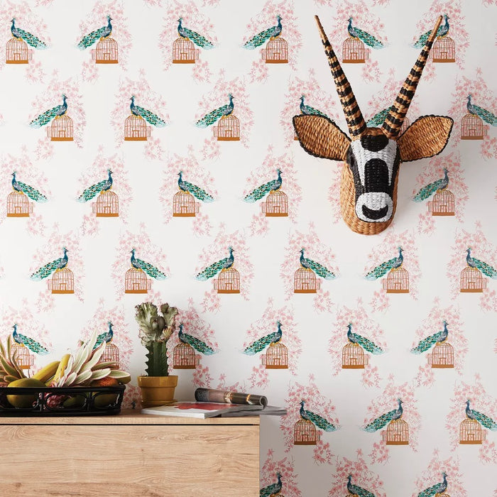 Peacock Peel & Stick Wallpaper - Opalhouse