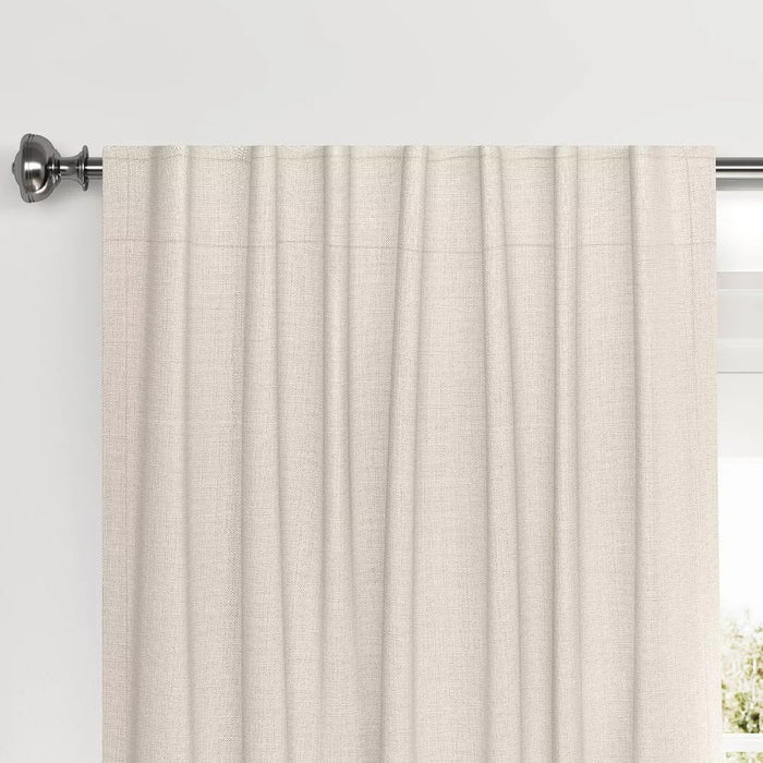 1pc 50"x84" Blackout Velvet Window Curtain Panel Cream - Threshold