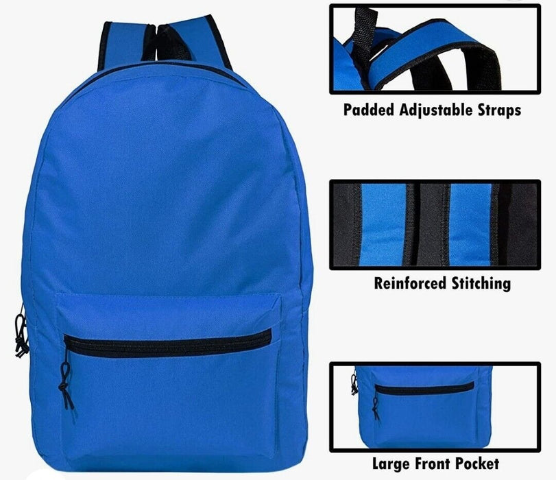 17" Basic Backpack in Assorted Colors