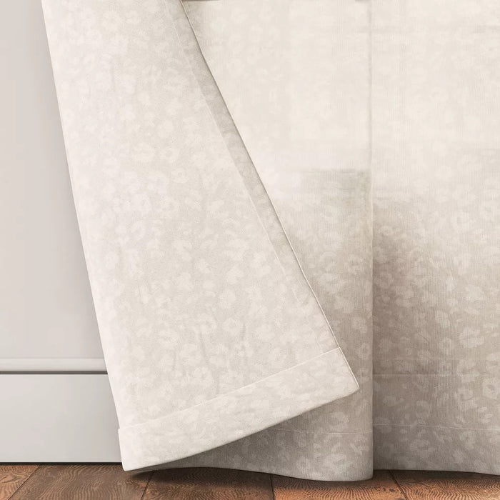 84"x54" Printed Farrah Light Filtering Curtain Panel Cream - Threshold™
