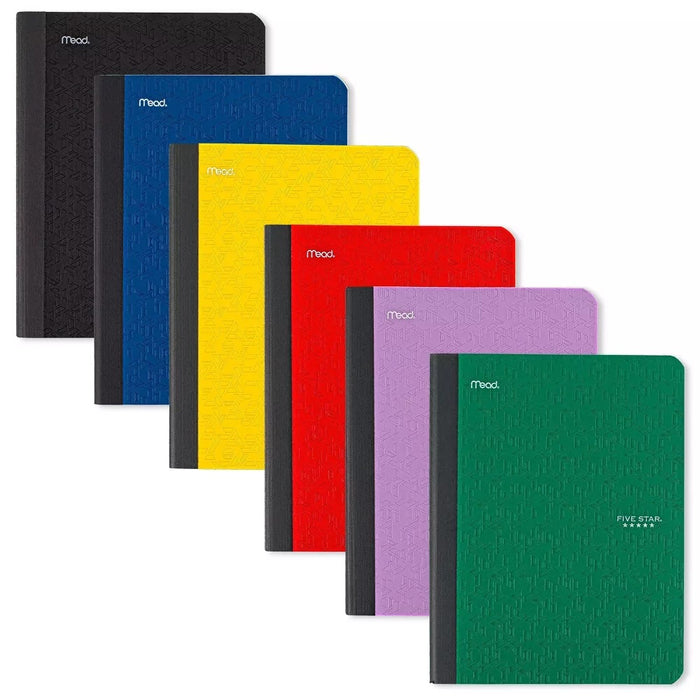 Five Star Graph Ruled Composition Notebook (Color Will Vary)