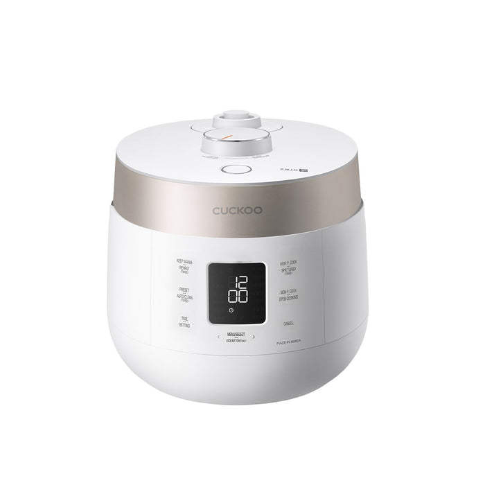 CUCKOO CRP-ST0609F | 6-Cup (Uncooked) Twin Pressure Rice Cooker & Warmer Made in Korea | White