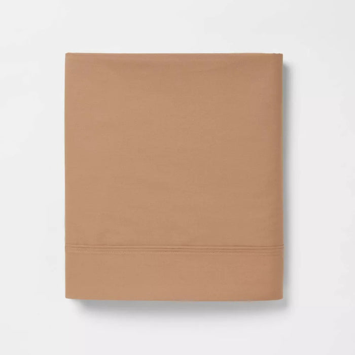 Full 300 Thread Count Ultra Soft Flat Sheet Brown - Threshold™