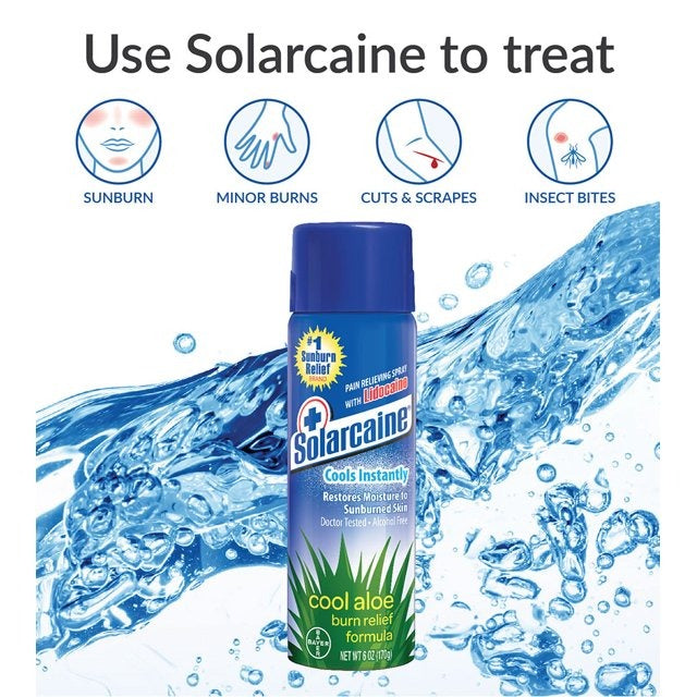 Solarcaine Cool Aloe Burn Relief with Aloe Vera 6 Ounce Spray