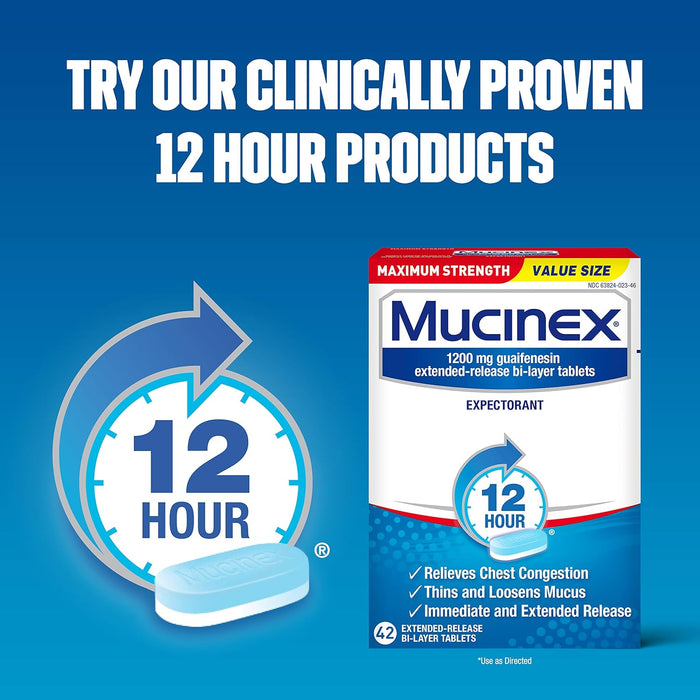 Mucinex Fast-Max Maximum Strength Chest Congestion, Symptom Relief, Honey-Berry, 6 Fl Oz