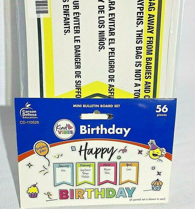 Carson Dellosa Kind Vibes Mini Bulletin Board Set Birthday 56 Pieces 110526