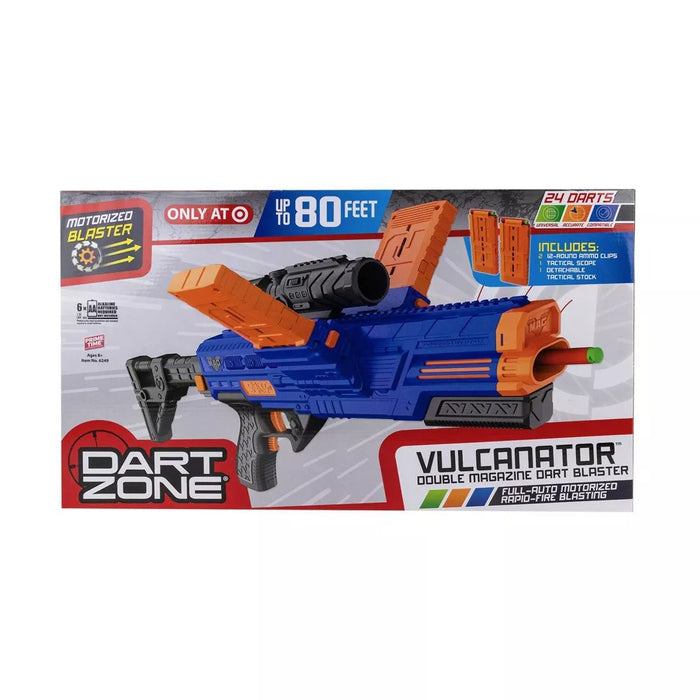 Dart Zone Motorized Vulcanator Double Magazine Dart Blaster