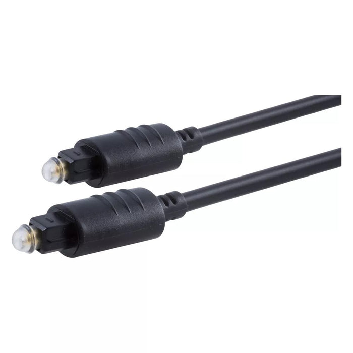Philips 10' Toslink Digital Fiber Optic Cable with Mini Adapter - Black