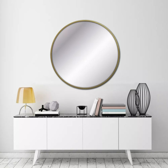 28 Round Decorative Wall Mirror Brass - Project 62™ — Kikstart Store